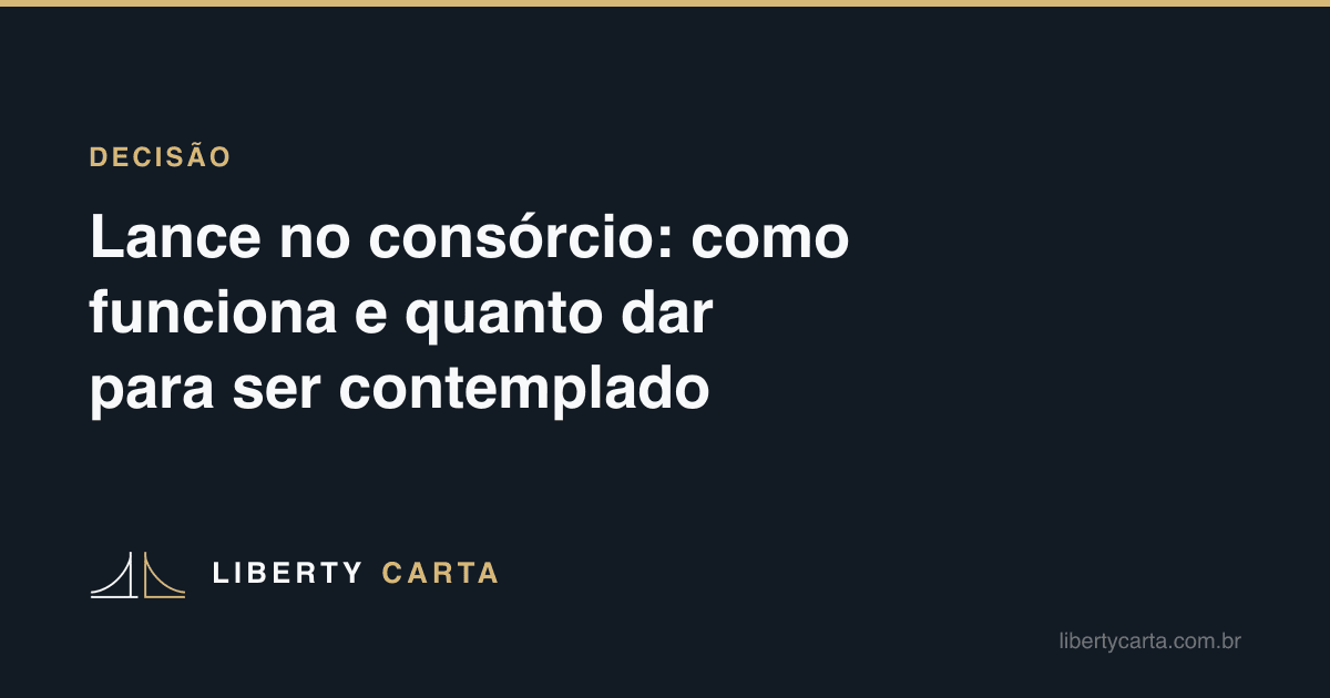 Consórcio bid (lance): how it works and how much to offer